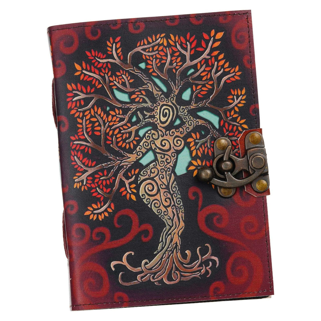 Vintage Handmade Genuine Leather Journal-Premium Antique Lock Closure-200 Handmade White Pages -26 - Navkar Handicrafts
