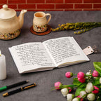 Handmade Printed Cardboard Journal Diary with Buckle Lock-200 Pages Notepad For Men and Women -10