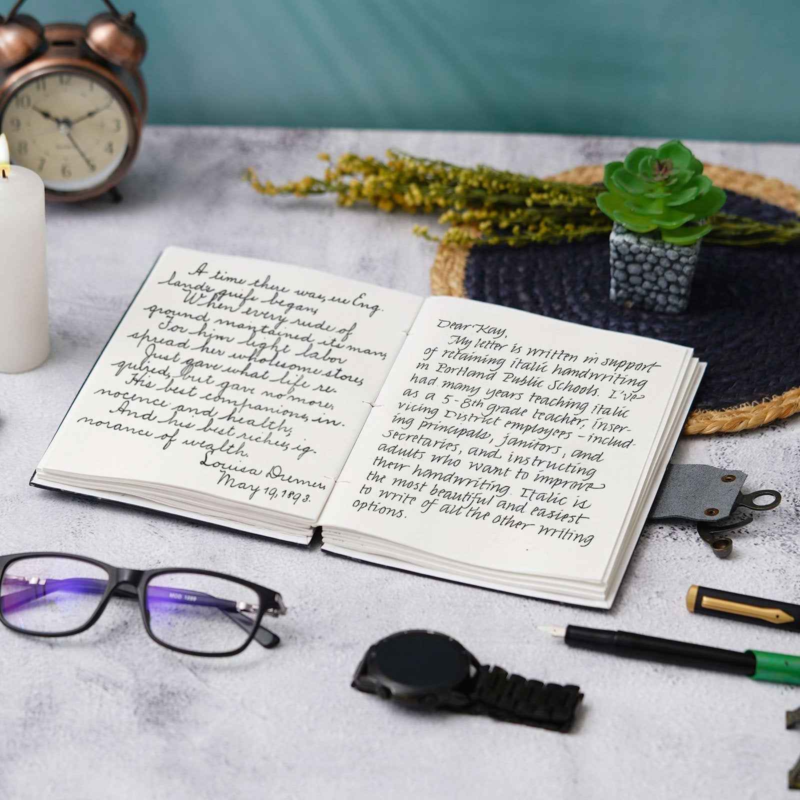 Handmade Printed Cardboard Journal Diary with Buckle Lock-200 Pages Notepad For Men and Women -15