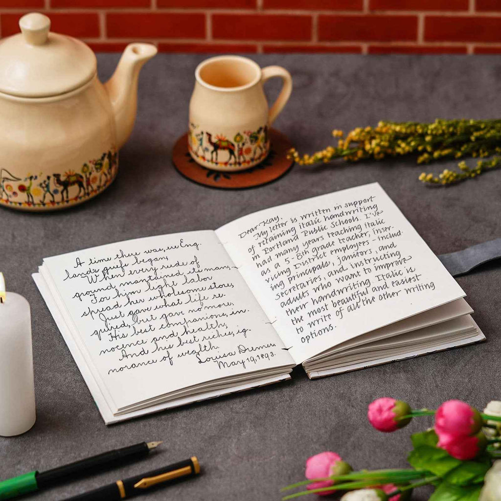 Handmade Classic Printed Cardboard Writing Diary for Different Purposes String Closure -1