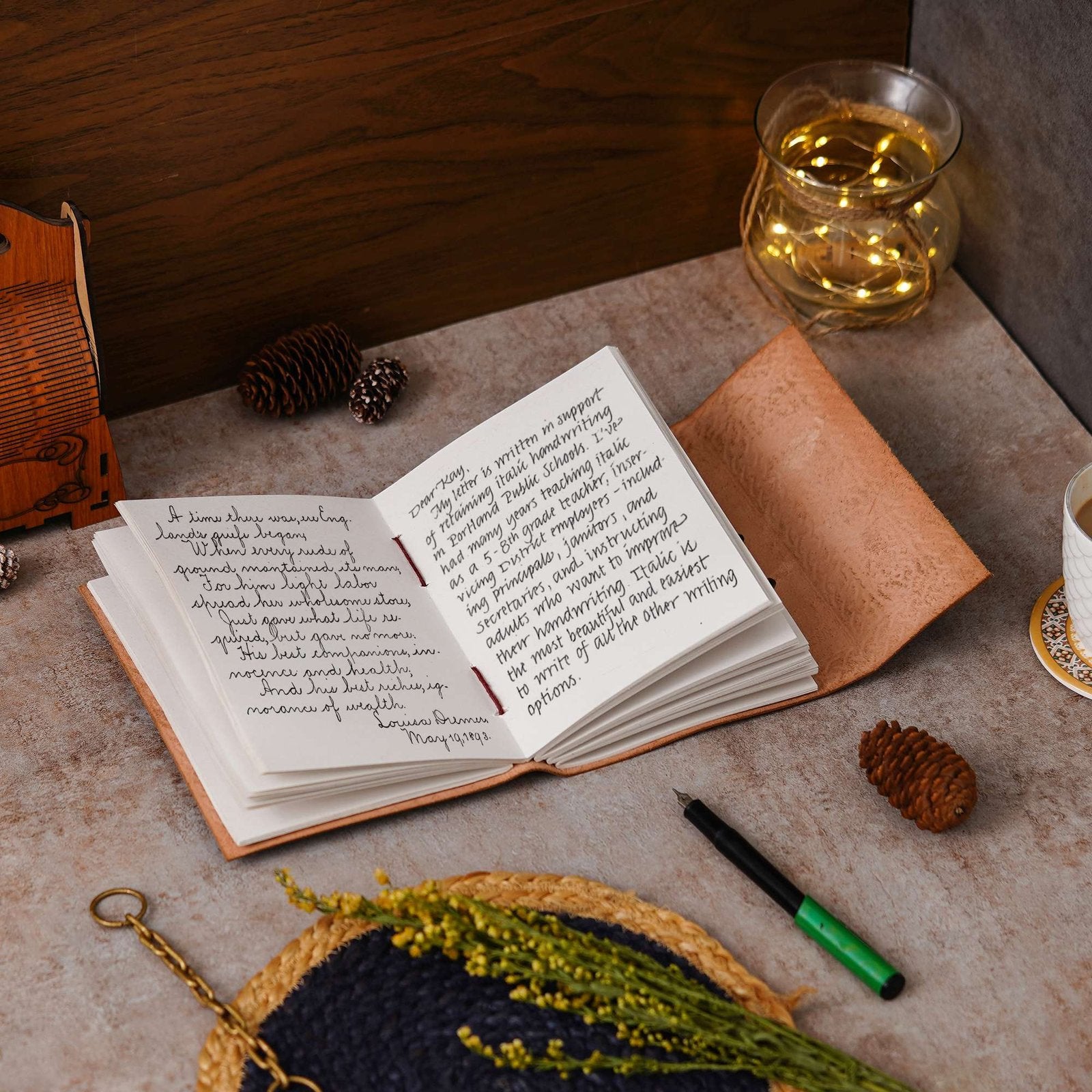 Vintage Handmade Genuine Leather Journal-Premium Antique Lock Closure-200 Handmade White Pages -5 - Navkar Handicrafts