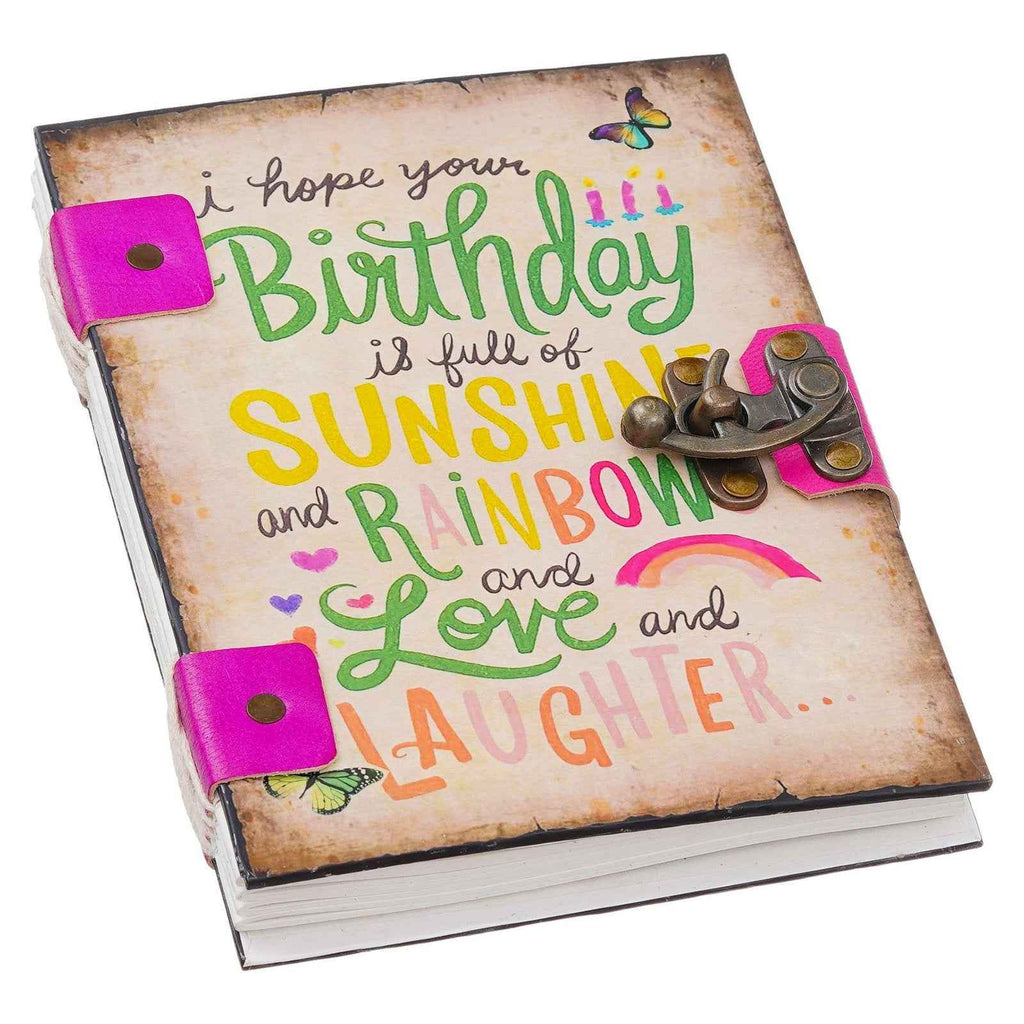 Handmade Printed Cardboard Journal Diary with Buckle Lock-200 Pages Notepad For Men and Women -2