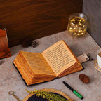 Vintage Handmade Genuine Leather Journal-Premium Antique Lock Closure-200 Handmade Brown Pages -4