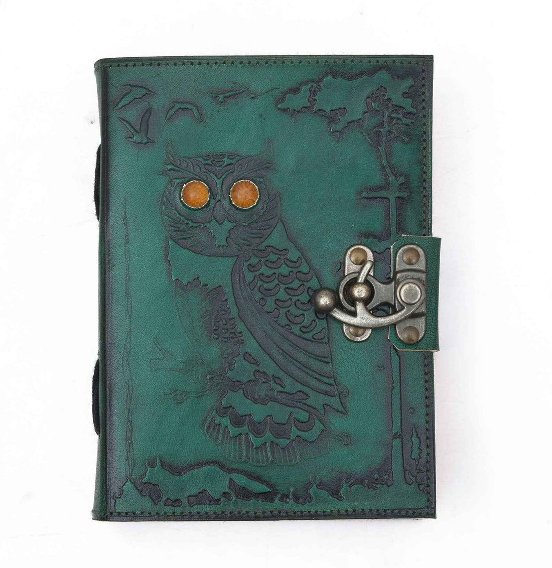 Genuine Leather Diary-Vintage Handmade Leather Journal-Premium Antique LOCK Closure-200 Handmade Deckle Edge Antique Pages -22