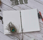 Leather Journal Diary with metal lock vintage Journal handmade 200 pages white unruled|travel Diary|personal journal -2