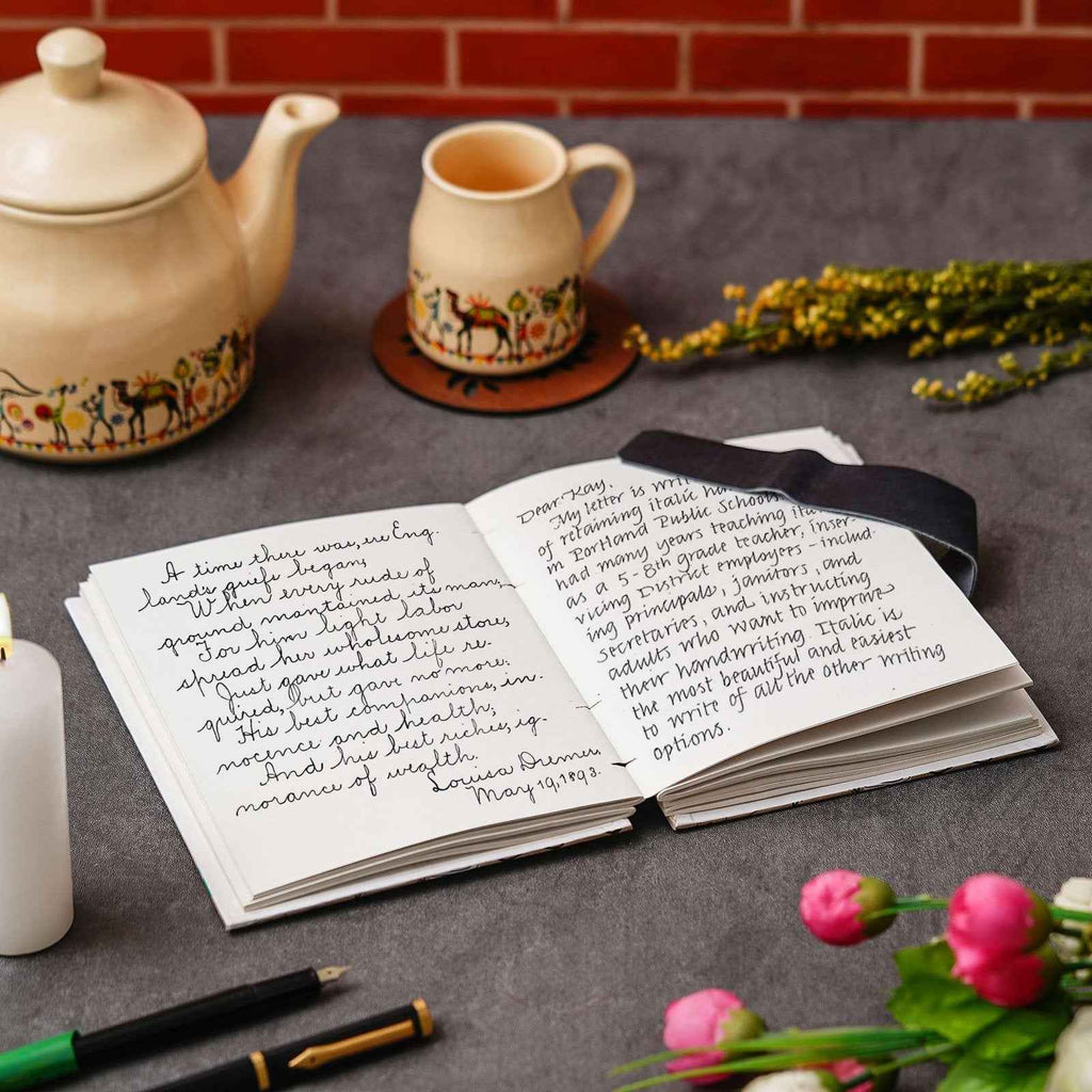 Handmade Classic Printed Cardboard Writing Diary for Different Purposes String Closure -1