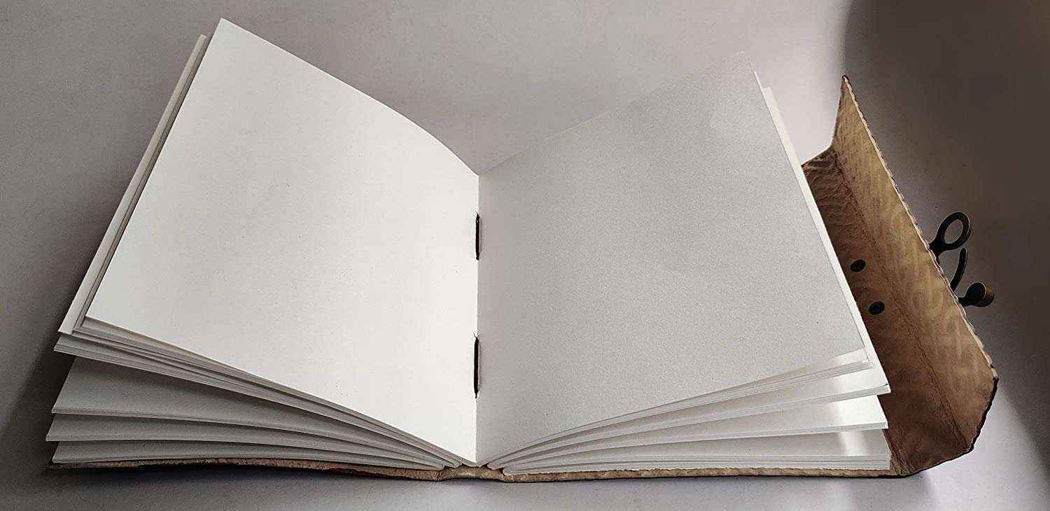 Leather Journal Diary with metal lock vintage Journal handmade 200 pages white unruled|travel Diary|personal journal -16