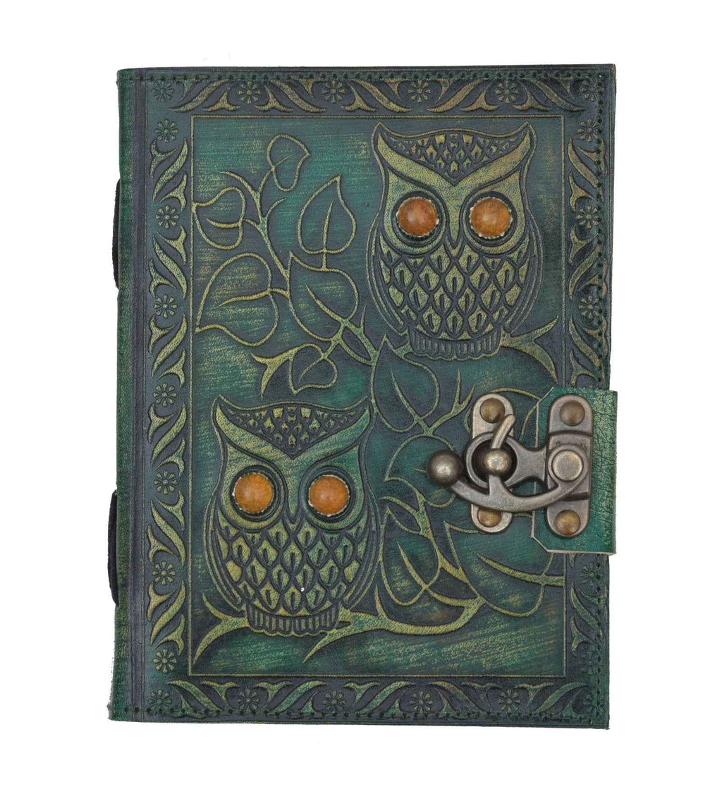 Leather Journal Diary with metal lock vintage Journal handmade 200 pages white unruled|travel Diary|personal journal -12