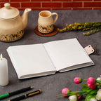 Handmade Printed Cardboard Journal Diary with Buckle Lock-200 Pages Notepad For Men and Women -13