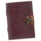 Vintage Handmade Genuine Leather Journal-Premium Antique Lock Closure-200 Handmade White Pages -19 - Navkar Handicrafts