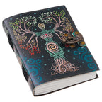 Vintage Handmade Genuine Leather Journal-Premium Antique Lock Closure-200 Handmade White Pages -31 - Navkar Handicrafts