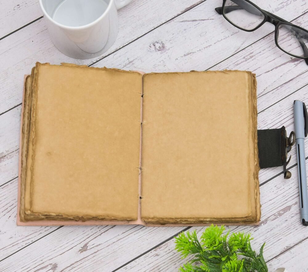 Genuine Leather Diary-Vintage Handmade Leather Journal-Premium Antique LOCK Closure-200 Handmade Deckle Edge Antique Pages -26 - Image 2
