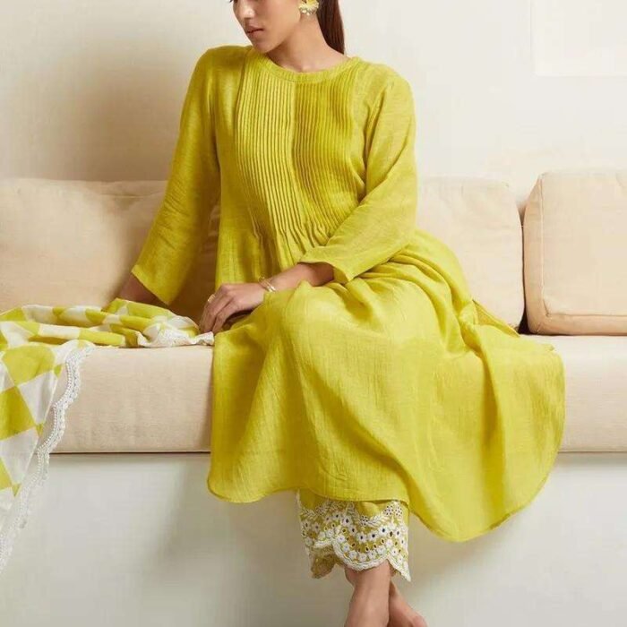 Women's Cotton Printed Kurta with Palazzo Pants & Dupatta - 3-Piece Ethnic Set for Daily & Festive Wear