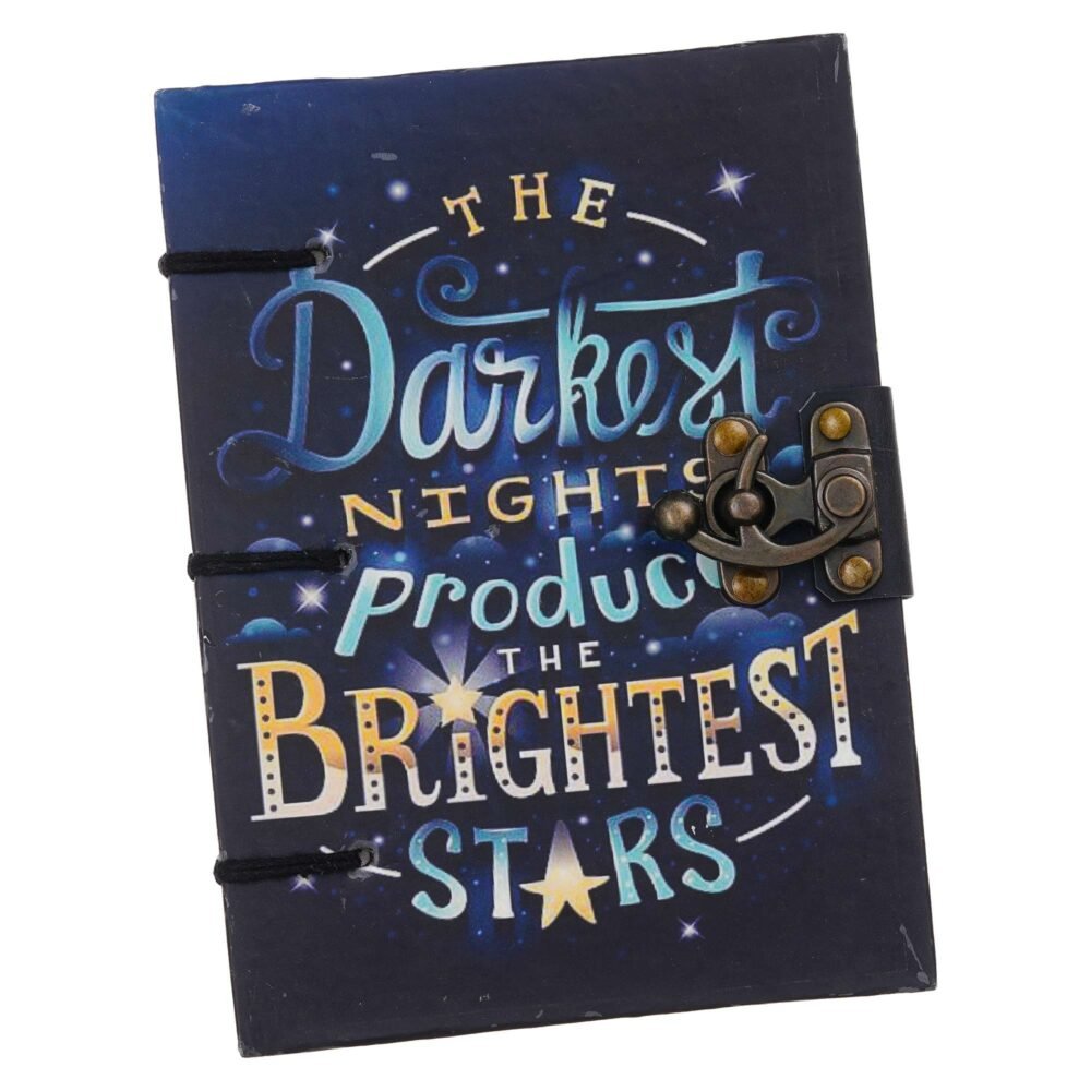 Handmade Printed Cardboard Journal Diary with Buckle Lock-200 Pages Notepad For Men and Women -5 - Image 2