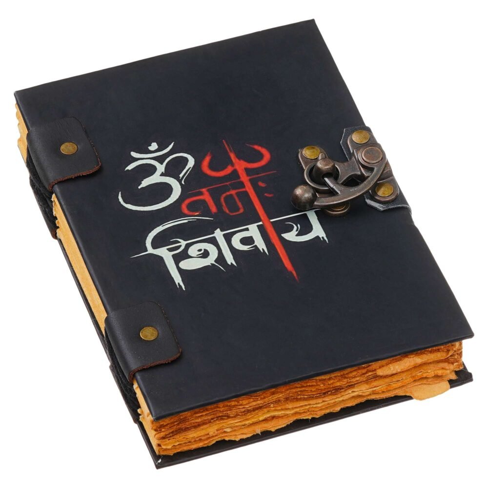 Handmade Printed Cardboard Journal Diary with Buckle Lock-200 Pages Notepad For Men and Women -8 - Image 4