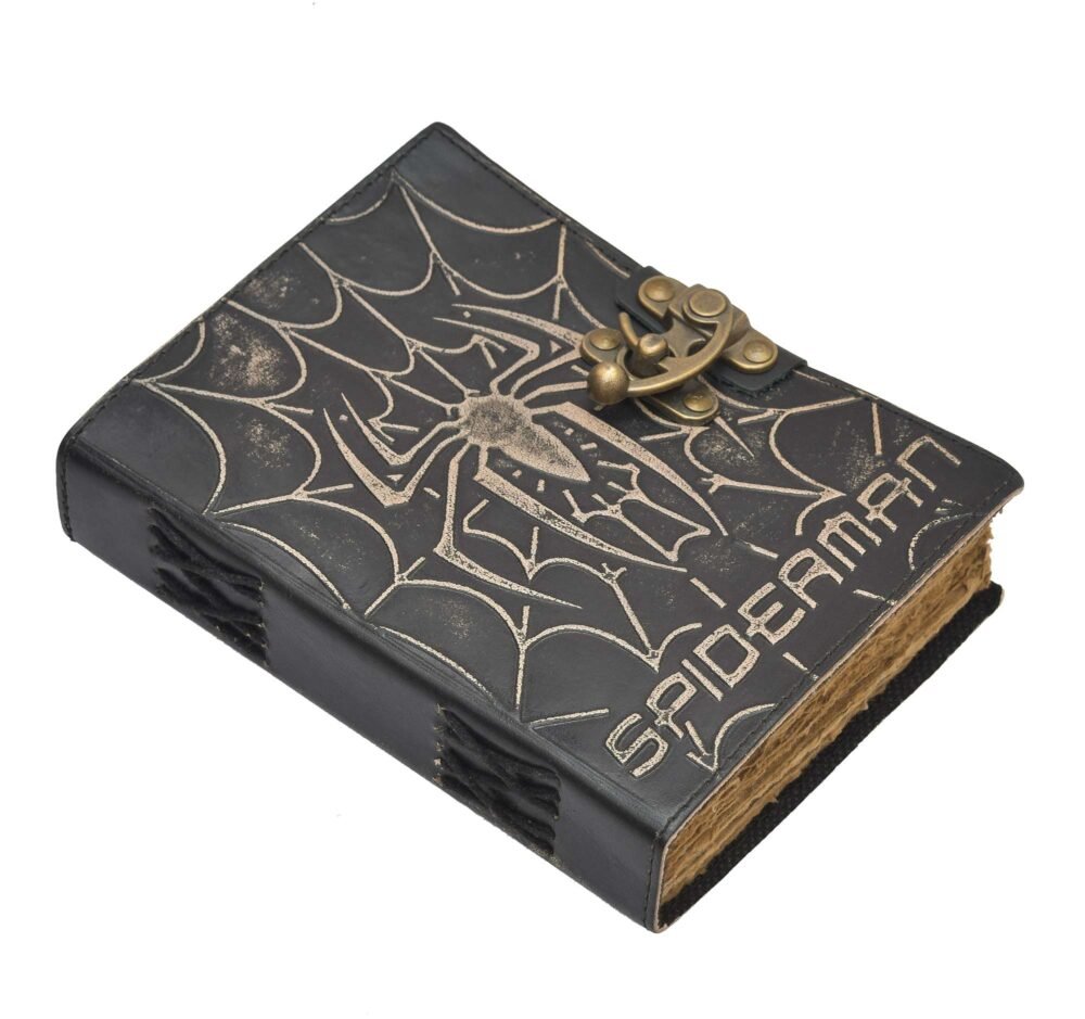 Genuine Leather Diary-Vintage Handmade Leather Journal-Premium Antique LOCK Closure-200 Handmade Deckle Edge Antique Pages -20 - Image 4