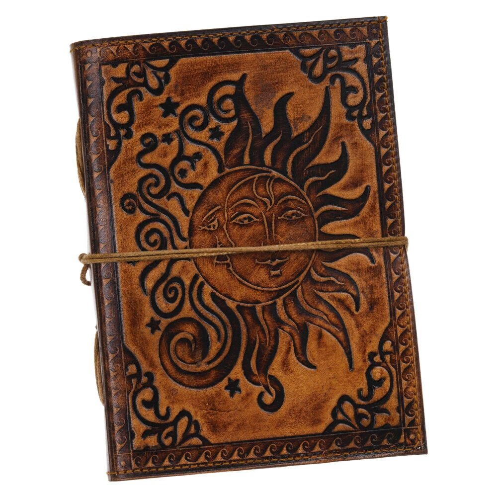 Vintage Handmade Genuine Leather Journal-Premium Antique String Closure-200 Handmade White Pages -3 - Image 5