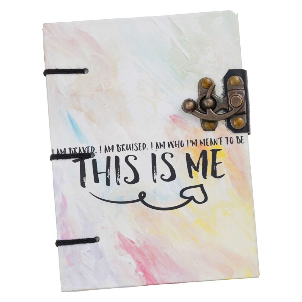 Handmade Printed Cardboard Journal Diary with Buckle Lock-200 Pages Notepad For Men and Women -3 - Image 2