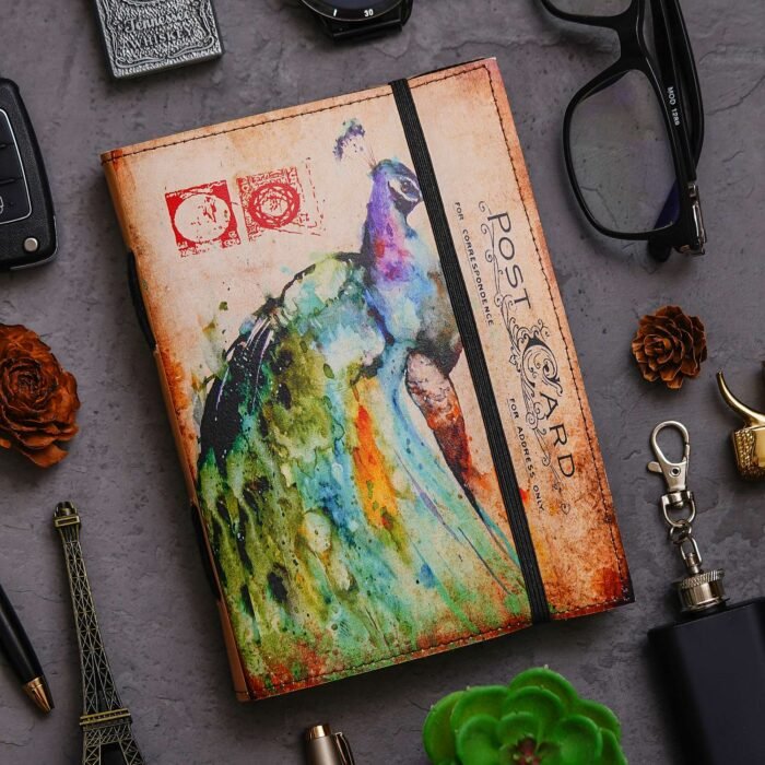 Vintage Handmade Genuine Leather Journal-Premium Antique String Closure-200 Handmade White Pages -2