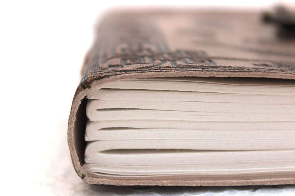 Leather Journal Diary with metal lock vintage Journal handmade 200 pages white unruled|travel Diary|personal journal -15 - Image 5