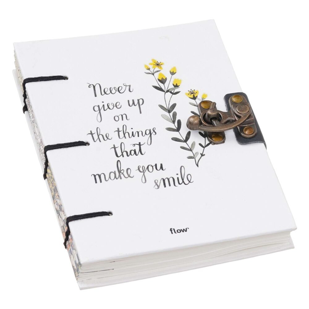 Handmade Printed Cardboard Journal Diary with Buckle Lock-200 Pages Notepad For Men and Women -9 - Image 2
