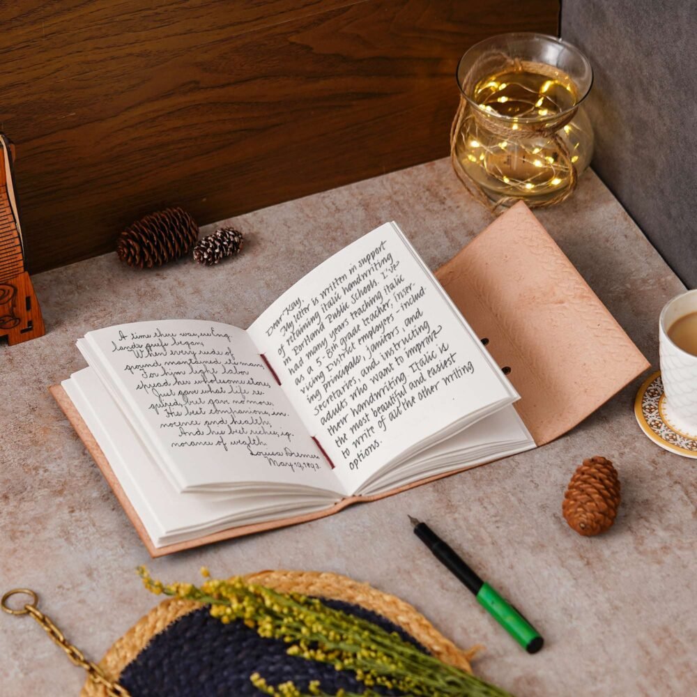 Vintage Handmade Genuine Leather Journal-Premium Antique Lock Closure-200 Handmade White Pages -19 - Image 3
