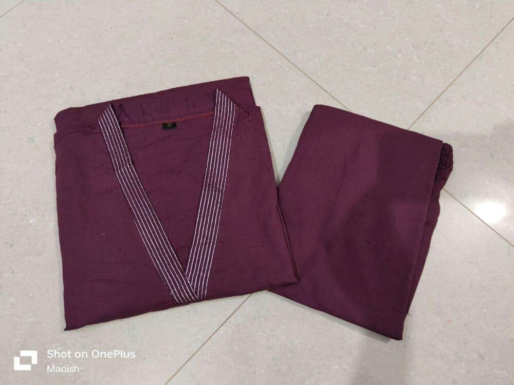 Women's Embroidered Cotton Co-Ord Set - Casual Kurta & Pant Set for Girls - Available in Green, Maroon, Pink, Red, Yellow (M to XXL) - Image 3