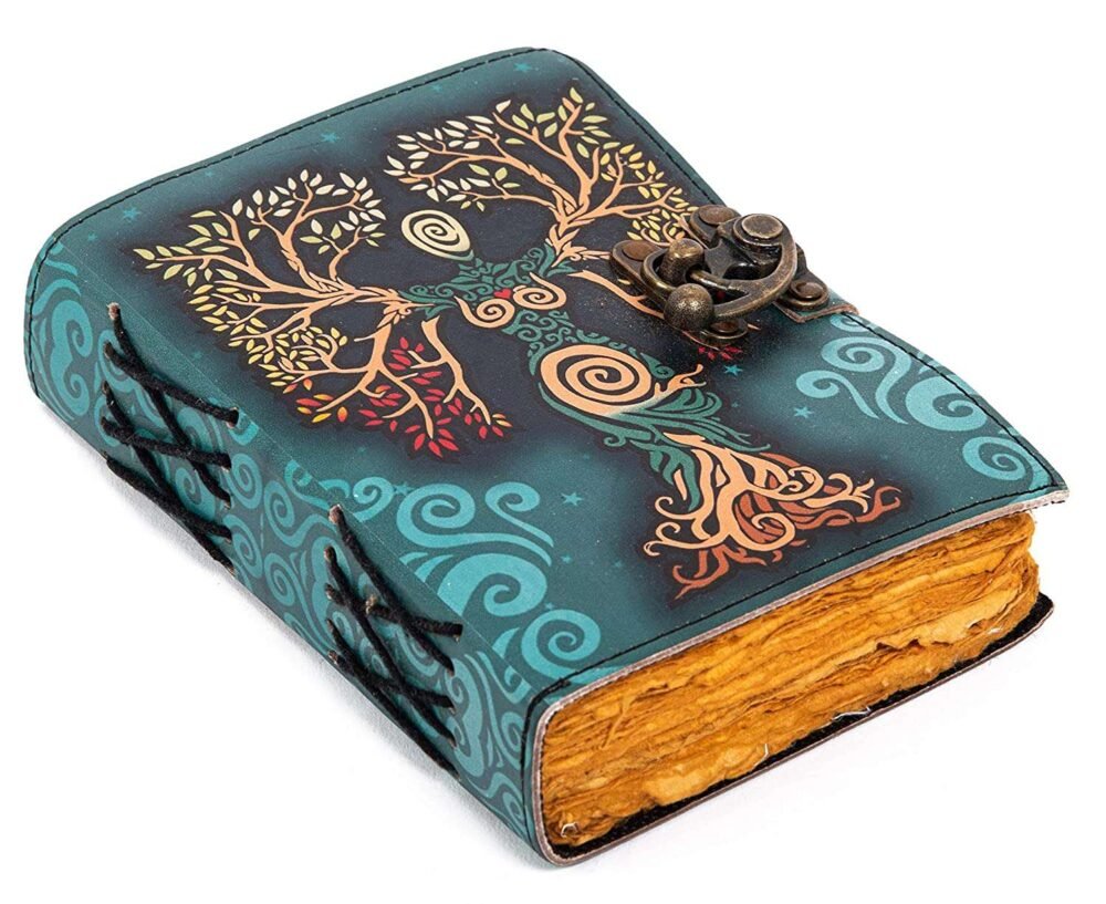 Genuine Leather Diary-Vintage Handmade Leather Journal-Premium Antique LOCK Closure-200 Handmade Deckle Edge Antique Pages -8 - Image 7