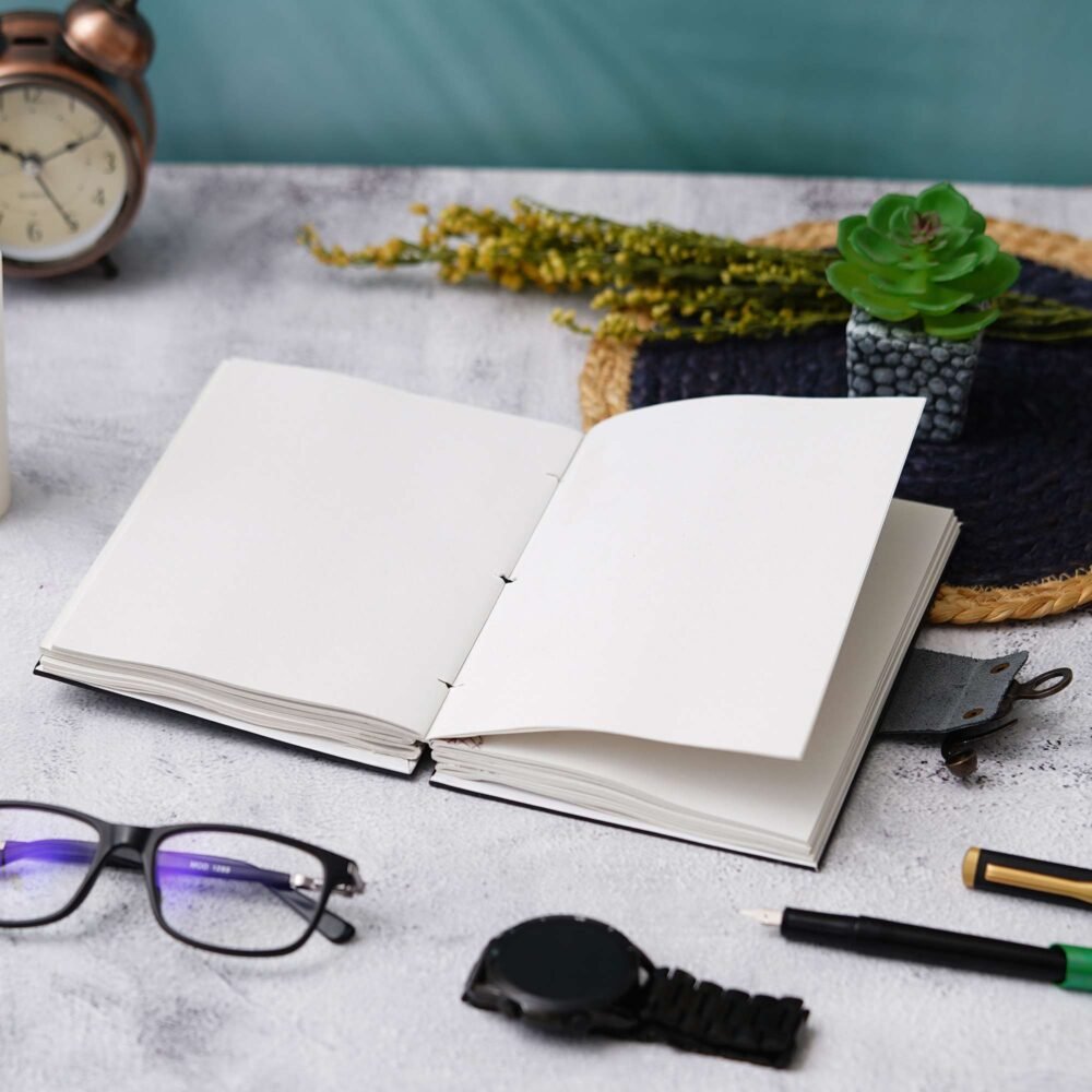 Handmade Printed Cardboard Journal Diary with Buckle Lock-200 Pages Notepad For Men and Women -7 - Image 3