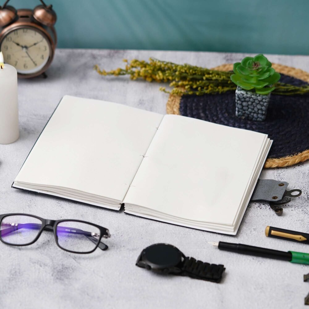 Handmade Printed Cardboard Journal Diary with Buckle Lock-200 Pages Notepad For Men and Women -15 - Image 3
