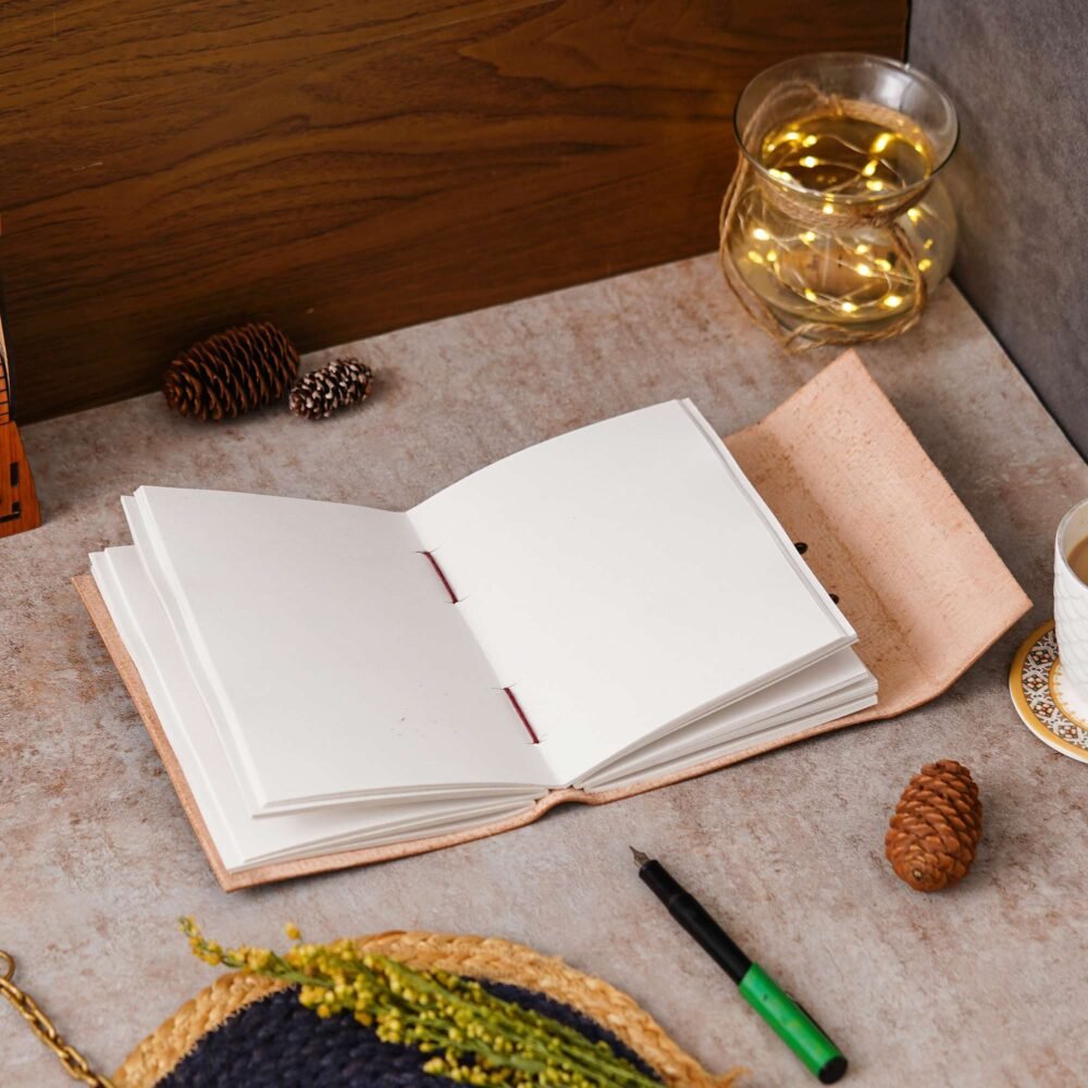 Vintage Handmade Genuine Leather Journal-Premium Antique Lock Closure-200 Handmade White Pages -10 - Image 5