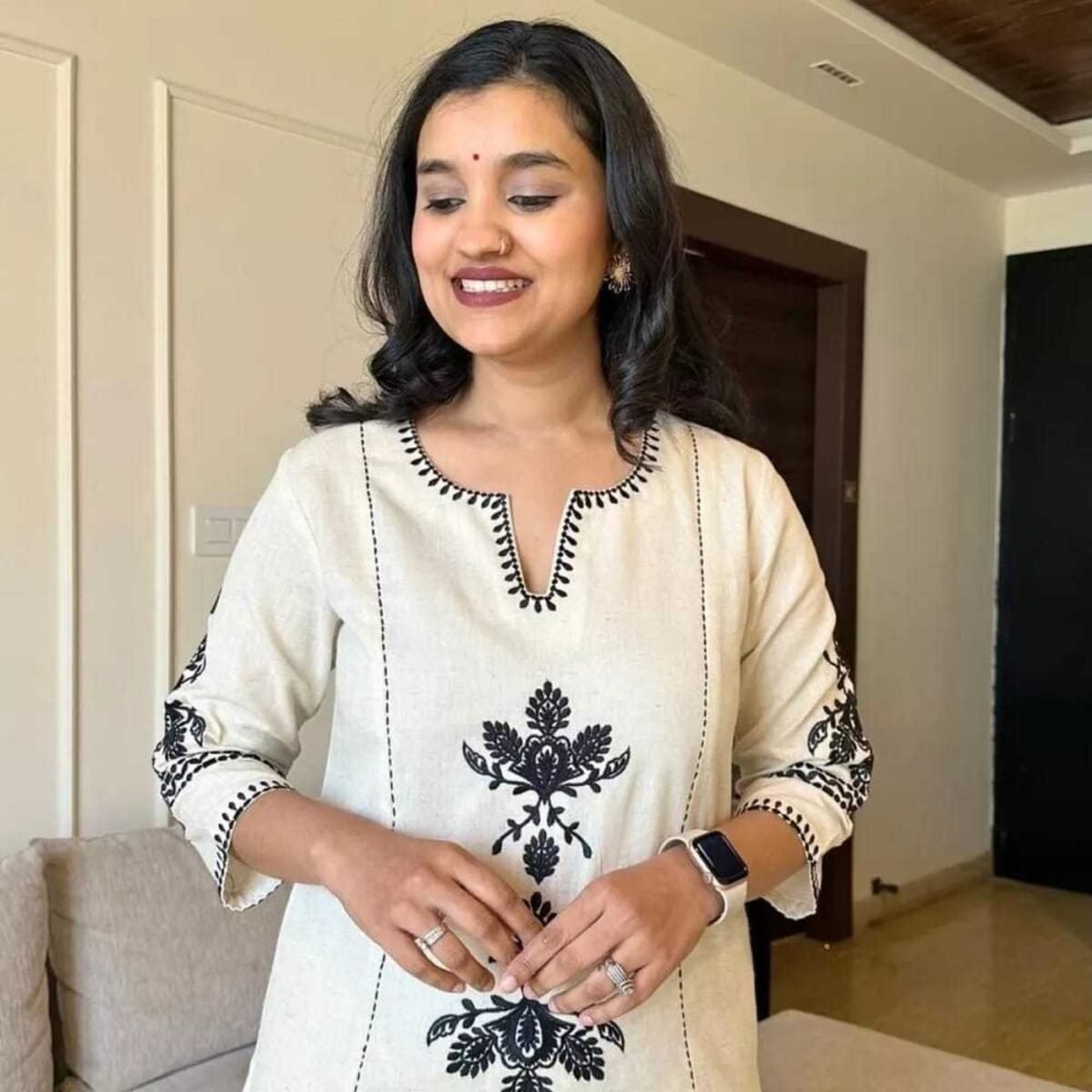Women's White Printed Cotton Blend Straight Kurta with Pant - Elegant Daily Wear Set (M to XXL) - Image 6
