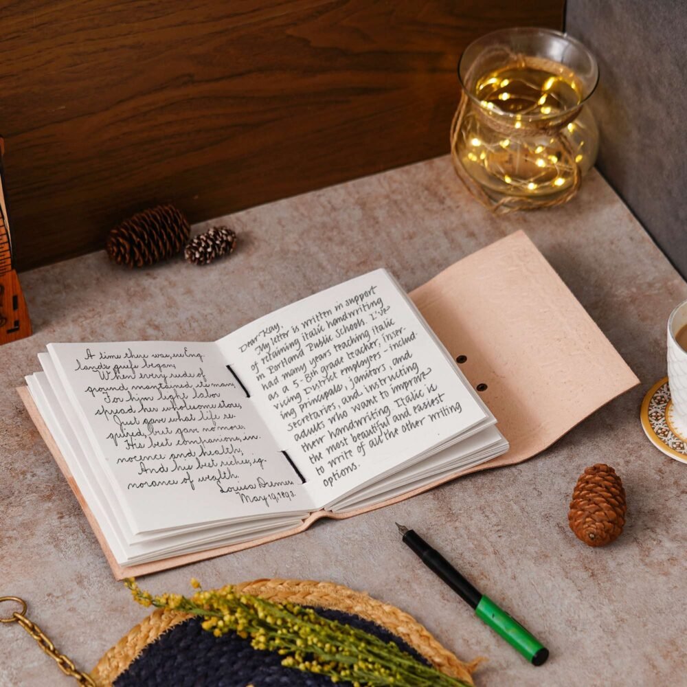 Vintage Handmade Genuine Leather Journal-Premium Antique Lock Closure-200 Handmade White Pages -16 - Image 2