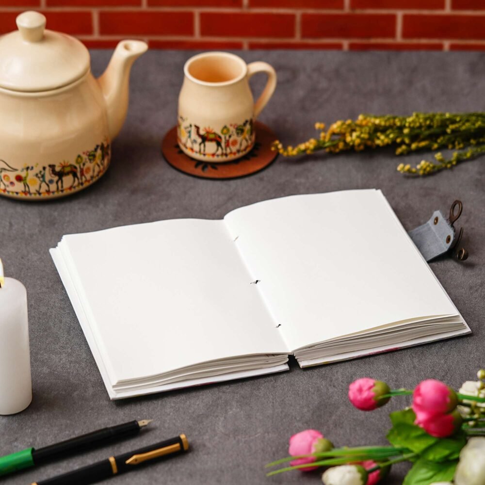 Handmade Printed Cardboard Journal Diary with Buckle Lock-200 Pages Notepad For Men and Women -3 - Image 5