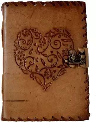 Leather Journal Diary with metal lock vintage Journal handmade 200 pages white unruled|travel Diary|personal journal -21