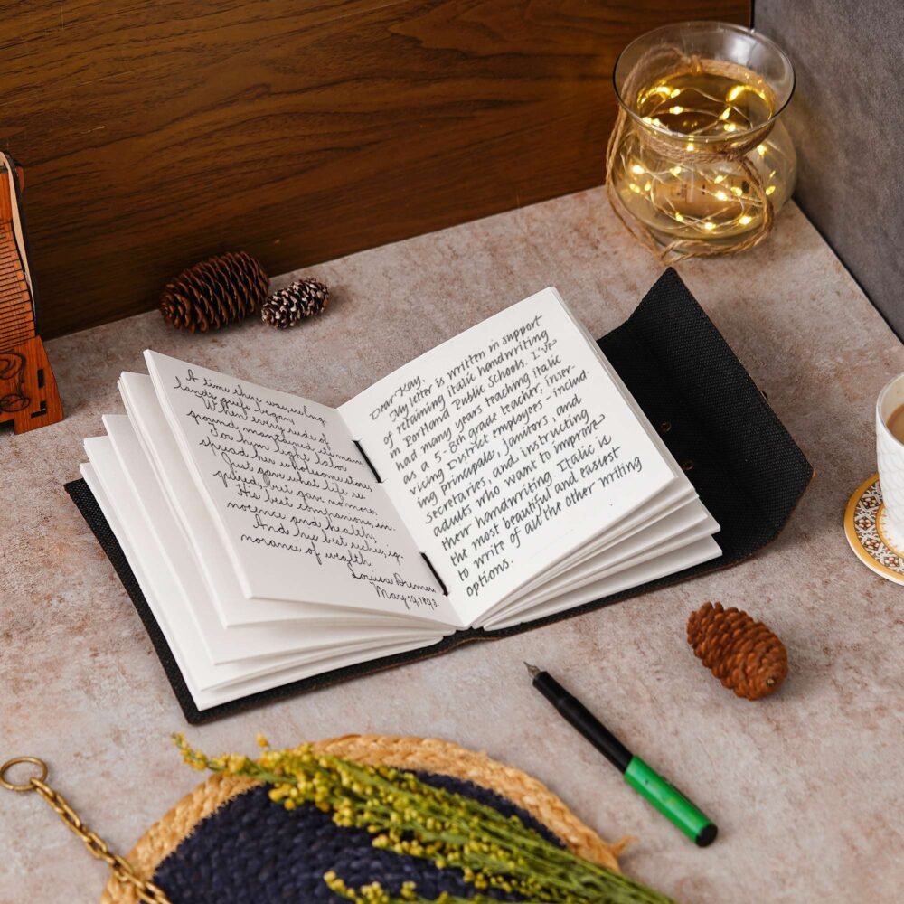 Vintage Handmade Genuine Leather Journal-Premium Antique Lock Closure-200 Handmade White Pages -8 - Image 3