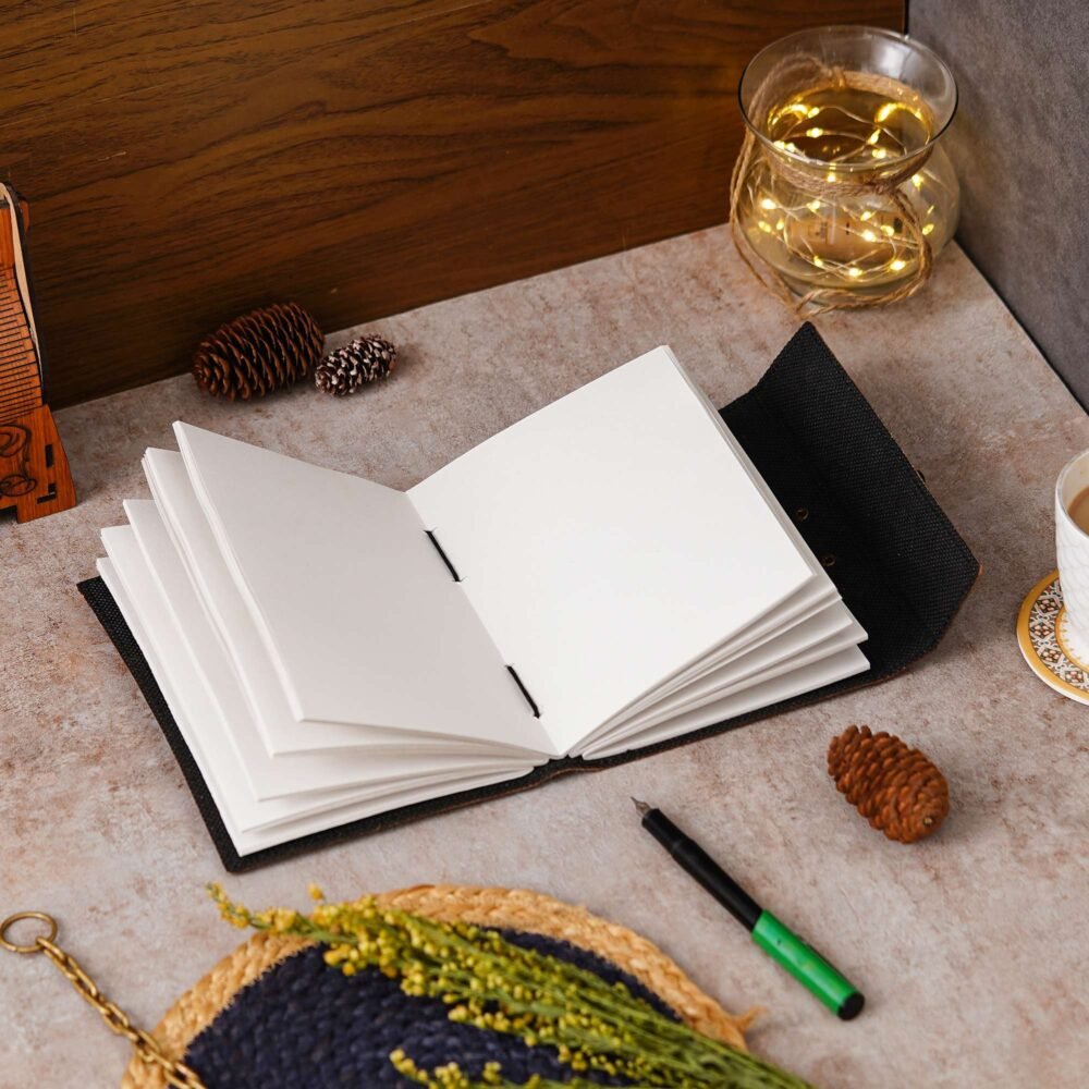 Vintage Handmade Genuine Leather Journal-Premium Antique Lock Closure-200 Handmade White Pages -8 - Image 2