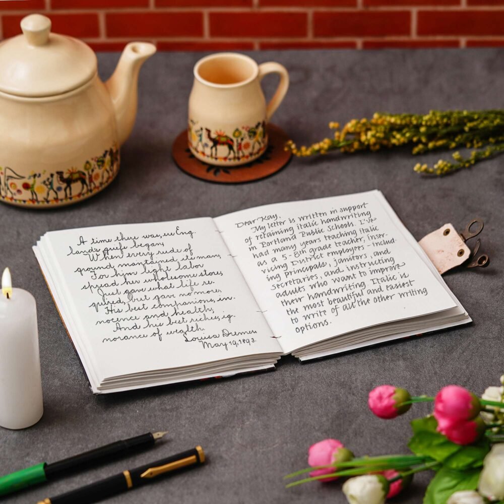 Handmade Printed Cardboard Journal Diary with Buckle Lock-200 Pages Notepad For Men and Women -13 - Image 3