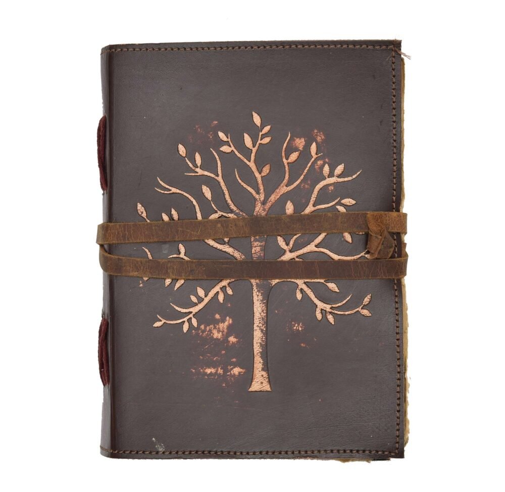 Genuine Leather Diary-Vintage Handmade Leather Journal-Premium Antique String Closure-200 Handmade Deckle Edge Antique Pages -2 - Image 2
