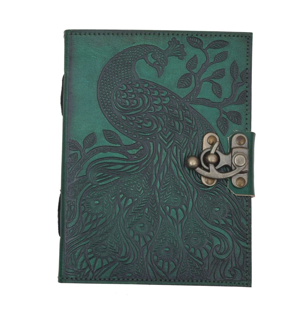 Leather Journal Diary with metal lock vintage Journal handmade 200 pages white unruled|travel Diary|personal journal -11 - Image 3